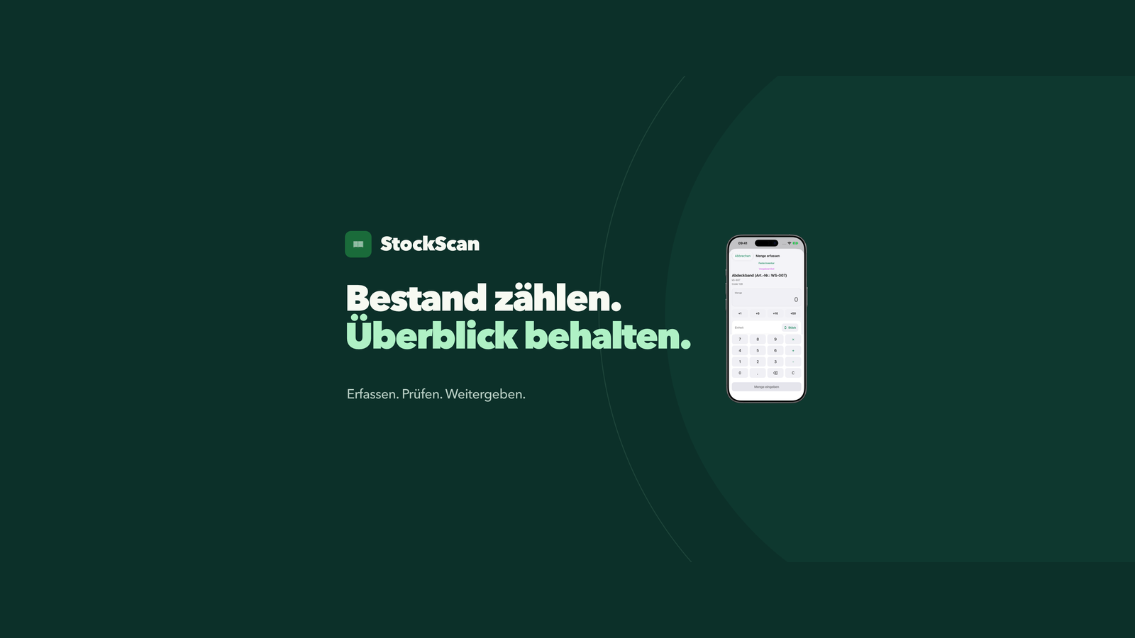 StockScan – Bestand zählen. CSV & Excel.