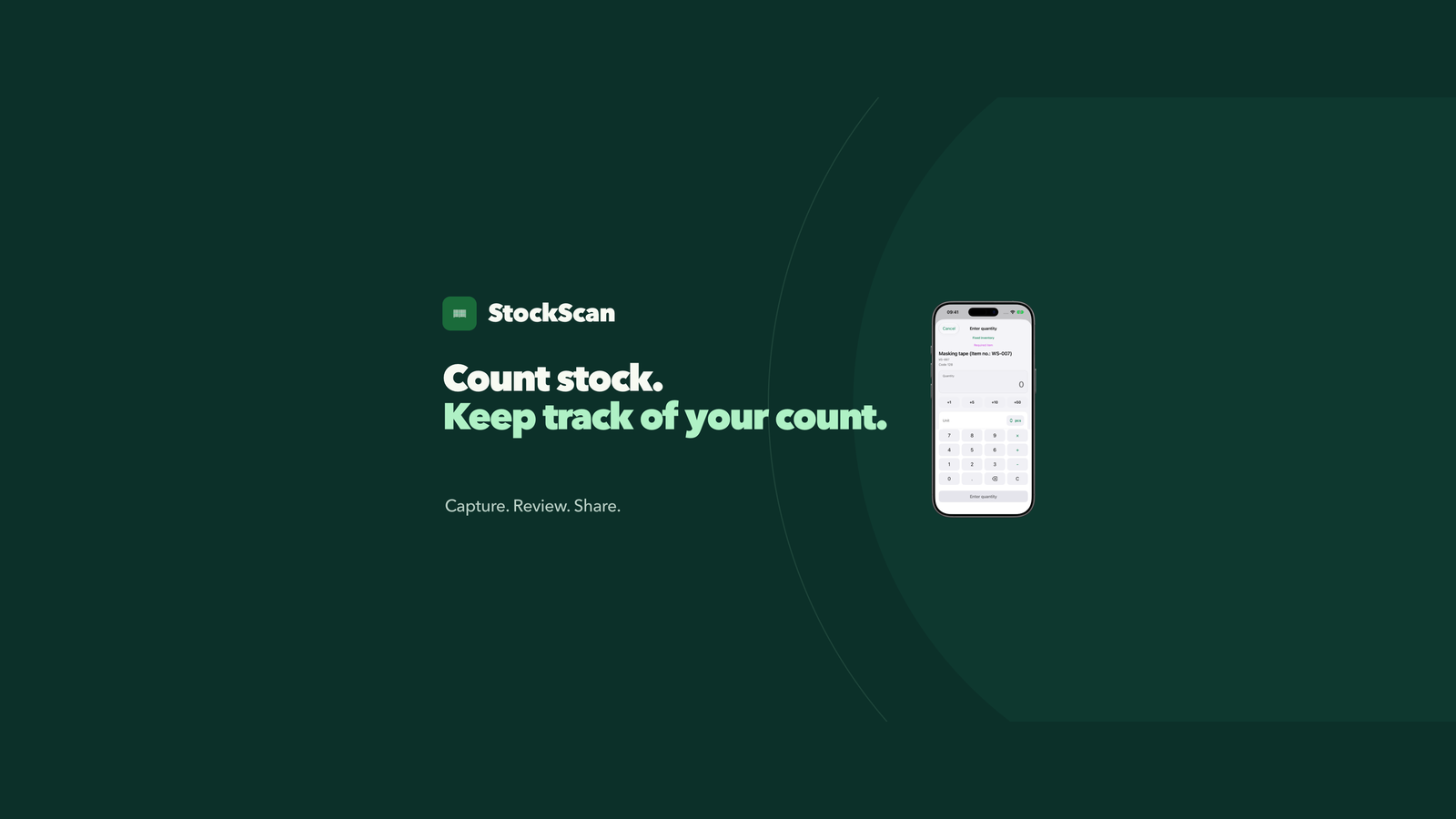 StockScan – Count stock. Export CSV & Excel.