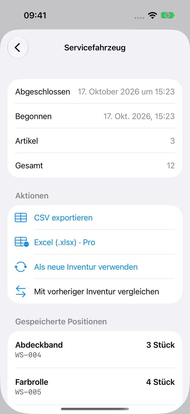 StockScan: Abgeschlossene Inventur wiederverwenden